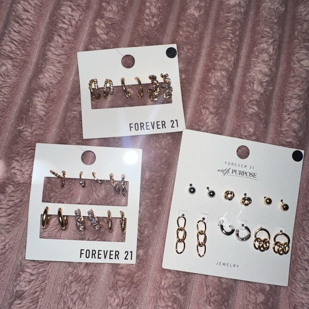 Forever 21 Gold and Silver Earring Set